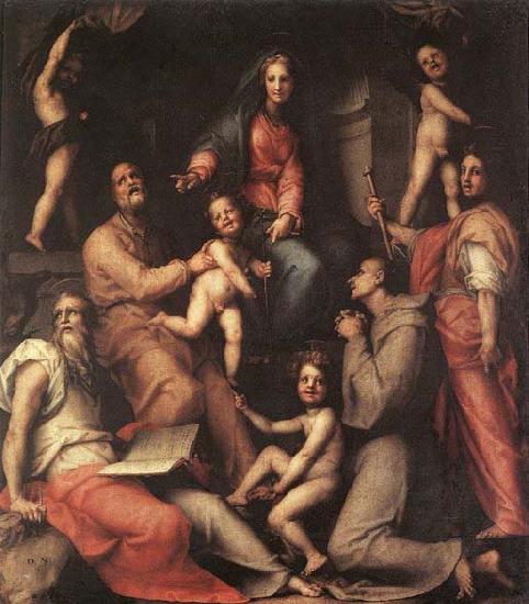 Jacopo Pontormo Madonna and Child with Saints Germany oil painting art
